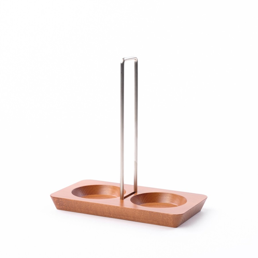 Dřevěný tácek pro 2 mlýnky buk - odstín třešeň